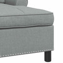 Chaise Lounge med pude Lysegrå 91 x 157 x 91 cm Stof