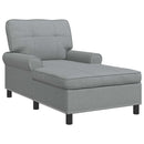 Chaise Lounge med pude Lysegrå 91 x 157 x 91 cm Stof