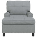 Chaise Lounge med pude Lysegrå 91 x 157 x 91 cm Stof