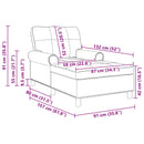 Chaise Lounge med pude Lysegrå 91 x 157 x 91 cm Stof