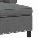 Chaise Lounge med pude Mørkegrå 91 x 157 x 91 cm Stof