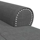 Chaise Lounge med pude Mørkegrå 91 x 157 x 91 cm Stof