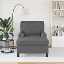 Chaise Lounge med pude Mørkegrå 91 x 157 x 91 cm Stof