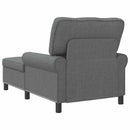 Chaise Lounge med pude Mørkegrå 91 x 157 x 91 cm Stof