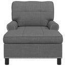 Chaise Lounge med pude Mørkegrå 91 x 157 x 91 cm Stof