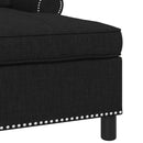 Chaise Lounge med pude Sort 91 x 157 x 91 cm Stof