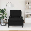 Chaise Lounge med pude Sort 91 x 157 x 91 cm Stof