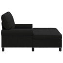 Chaise Lounge med pude Sort 91 x 157 x 91 cm Stof