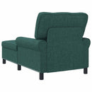 Chaise Lounge med pude Mørkegrøn 91 x 157 x 91 cm Stof