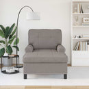 Chaise Lounge med pude Gråbrun 91 x 157 x 91 cm Stof