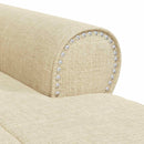 Chaise Lounge med pude Creme 91 x 157 x 91 cm Stof