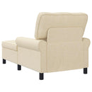 Chaise Lounge med pude Creme 91 x 157 x 91 cm Stof