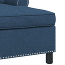 Chaise Lounge med pude Blå 91 x 157 x 91 cm Stof