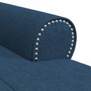 Chaise Lounge med pude Blå 91 x 157 x 91 cm Stof