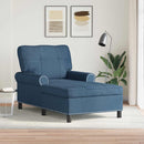 Chaise Lounge med pude Blå 91 x 157 x 91 cm Stof