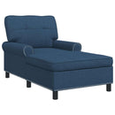 Chaise Lounge med pude Blå 91 x 157 x 91 cm Stof