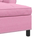 Chaise Lounge med pude Lyserød 91 x 157 x 91 cm Stof