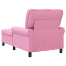 Chaise Lounge med pude Lyserød 91 x 157 x 91 cm Stof
