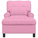 Chaise Lounge med pude Lyserød 91 x 157 x 91 cm Stof