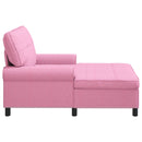 Chaise Lounge med pude Lyserød 91 x 157 x 91 cm Stof