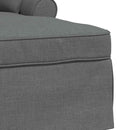 Chaise lounge med volant med pude med pude 3 pcs Mørkegrå Stof