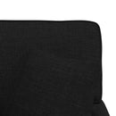 Chaise lounge med volant med pude med pude 3 pcs Sort Stof