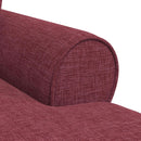 Chaise lounge med volant med pude med pude 3 pcs Vinrød Stof