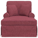 Chaise lounge med volant med pude med pude 3 pcs Vinrød Stof