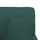 Chaise lounge med volant med pude med pude 3 pcs Mørkegrøn Stof