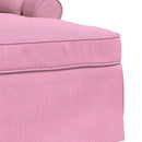 Chaise lounge med volant med pude med pude 3 pcs Lyserød Stof
