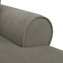 Chaise lounge med volant med pude 3 pcs Lysegrå Velourstof