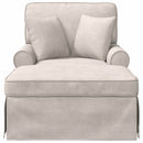 Chaise lounge med volant Cremefarvet 157 x 91 x 91 cm ARES