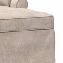 Chaise lounge med volant med pude Beige 157 x 91 x 91 cm ARES
