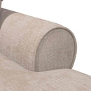 Chaise lounge med volant med pude Beige 157 x 91 x 91 cm ARES