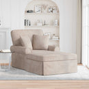 Chaise lounge med volant med pude Beige 157 x 91 x 91 cm ARES