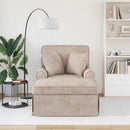 Chaise lounge med volant med pude Beige 157 x 91 x 91 cm ARES