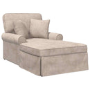 Chaise lounge med volant med pude Beige 157 x 91 x 91 cm ARES