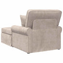Chaise lounge med volant med pude Beige 157 x 91 x 91 cm ARES
