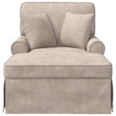 Chaise lounge med volant med pude Beige 157 x 91 x 91 cm ARES