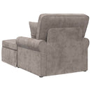 Chaise lounge med volant Sandfarvet 157 x 91 x 91 cm ARES
