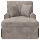 Chaise lounge med volant Sandfarvet 157 x 91 x 91 cm ARES