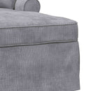 Chaise lounge med volant med pude Lysegrå 157 x 91 x 91 cm ARES