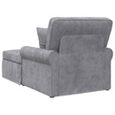 Chaise lounge med volant med pude Lysegrå 157 x 91 x 91 cm ARES