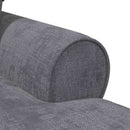Chaise lounge med volant Mørkegrå 157 x 91 x 91 cm ARES