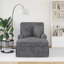 Chaise lounge med volant Mørkegrå 157 x 91 x 91 cm ARES