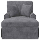 Chaise lounge med volant Mørkegrå 157 x 91 x 91 cm ARES