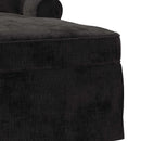 Chaise lounge med volant med pude Sort 157 x 91 x 91 cm ARES
