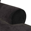 Chaise lounge med volant med pude Sort 157 x 91 x 91 cm ARES