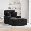 Chaise lounge med volant med pude Sort 157 x 91 x 91 cm ARES