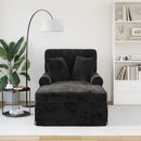 Chaise lounge med volant med pude Sort 157 x 91 x 91 cm ARES